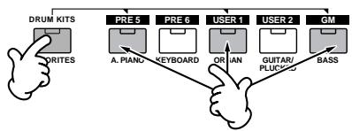 YAMAHA MOTIF ES6 - Select a Drum Voice Bank. - 1