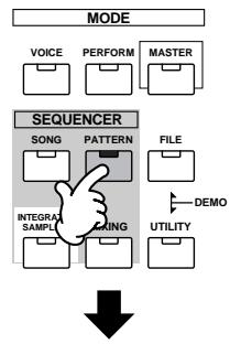 YAMAHA MOTIF ES6 - Press the [PATTERN] button to enter the Pattern mode. - 1