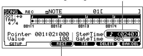 YAMAHA MOTIF ES6 - Enter the next 8th rest as shown below. - 1