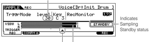 YAMAHA MOTIF ES6 - - Setting the Trigger Level - 3