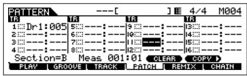 YAMAHA MOTIF ES6 - Select another track and assign a User Phrase to it. - 1