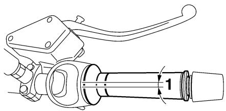 YAMAHA MT-01 - Checking the throttle cable free play - 1