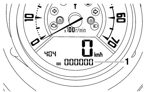 YAMAHA MT-01 - Odometer and tripmeter modes - 1