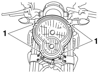 YAMAHA MT-01 - To replace a headlight bulb - 1