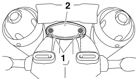YAMAHA MT-01 - Replacing the license plate light bulb - 1