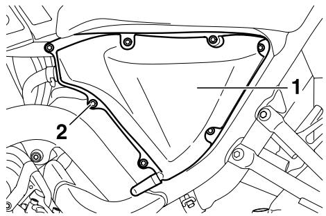 YAMAHA MT-03 - To replace the air filter element - 1