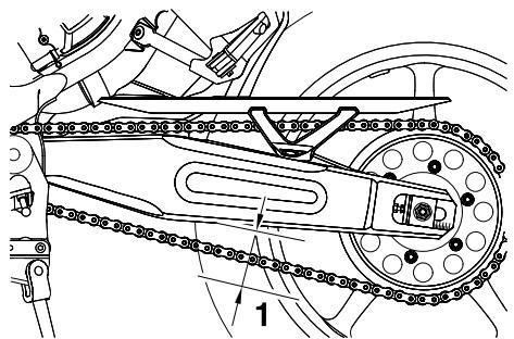 YAMAHA MT-03 - To check the drive chain slack - 1