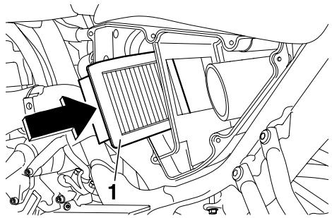 YAMAHA MT-03 - To replace the air filter element - 2