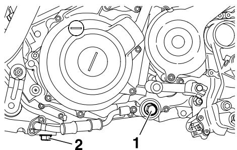 YAMAHA MT-03 - To change the engine oil (with or without oil filter element replacement) - 1