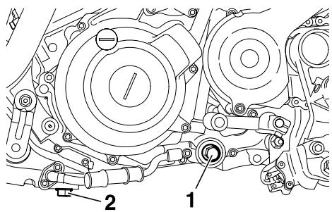 YAMAHA MT03-2006 - To change the engine oil (with or without oil filter element replacement) - 1