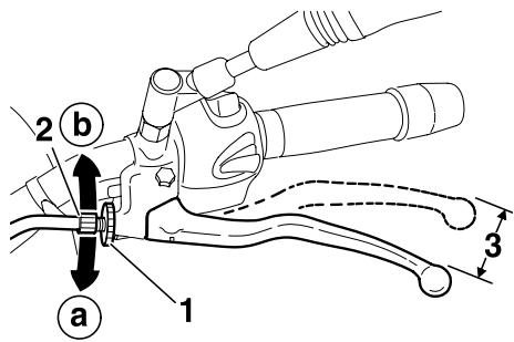 YAMAHA MT03-2006 - Adjusting the clutch lever free play - 1