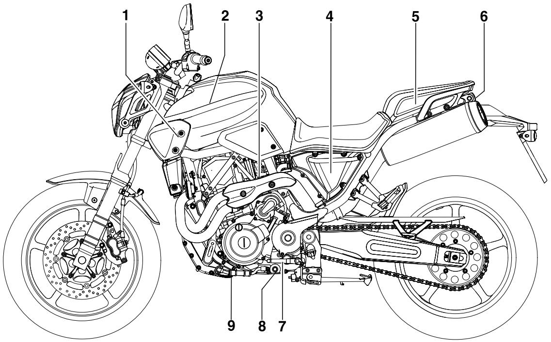 YAMAHA MT03-2006 - Left view - 1