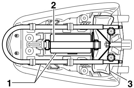 YAMAHA MT03-2006 - To remove the passenger seat - 2