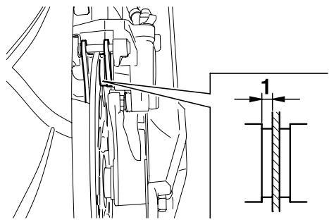YAMAHA MT03-2006 - Checking the front and rear brake pads - 2