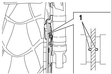 YAMAHA MT03-2006 - Checking the front and rear brake pads - 1