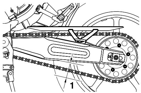 YAMAHA MT03-2006 - Drive chain slack - 1