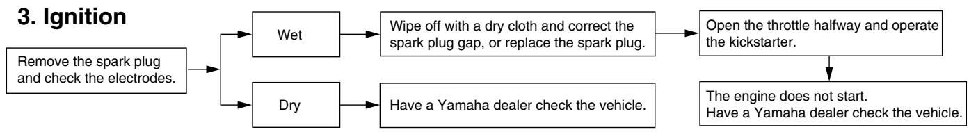 YAMAHA PW50 - Troubleshooting chart - 3
