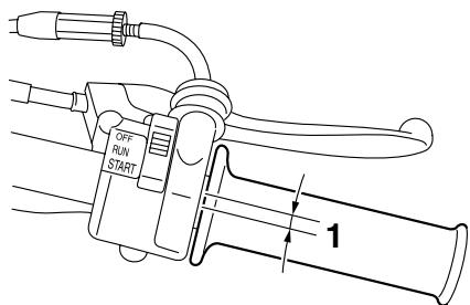 YAMAHA PW50 - Checking the throttle cable free play - 1