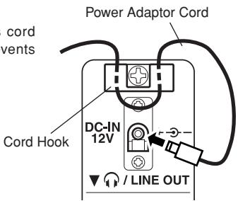 YAMAHA SLB-100 - - Using the cord hook - 1