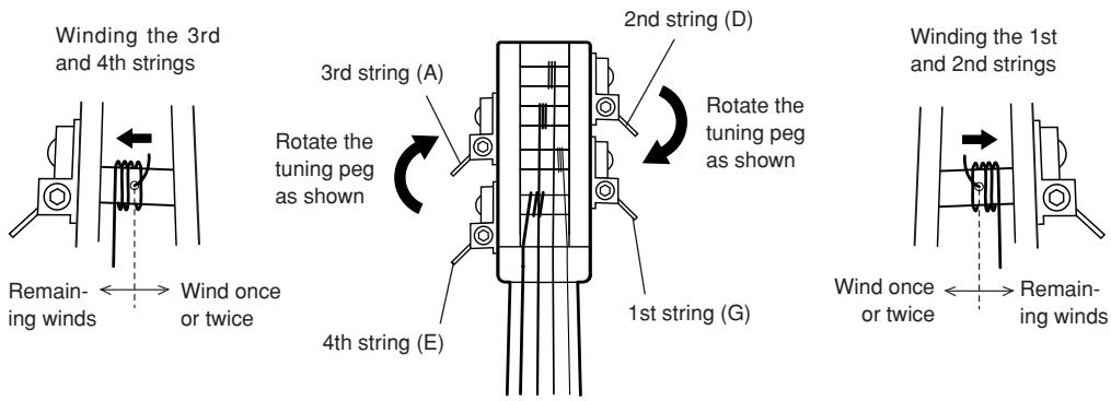 YAMAHA SLB200 - Winding the Strings - 2