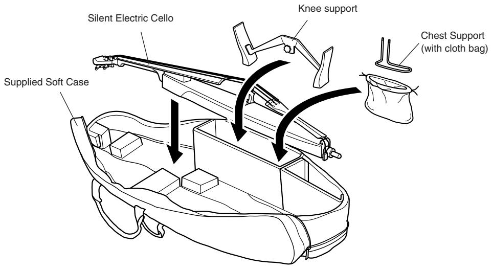 YAMAHA SV-C50 - Putting the Instrument into the Soft Case - 1