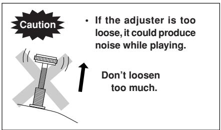 YAMAHA SVC-110 - Always make sure that the bridge is standing vertically, whether the instrument is being played or stored. - 3