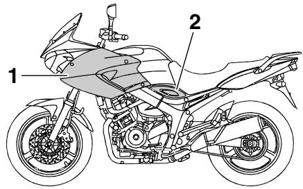 YAMAHA TDM900 - Removing and installing cowlings and panels - 1