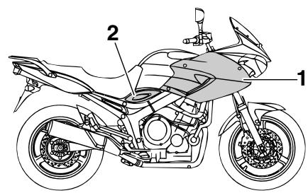 YAMAHA TDM900 - Removing and installing cowlings and panels - 2