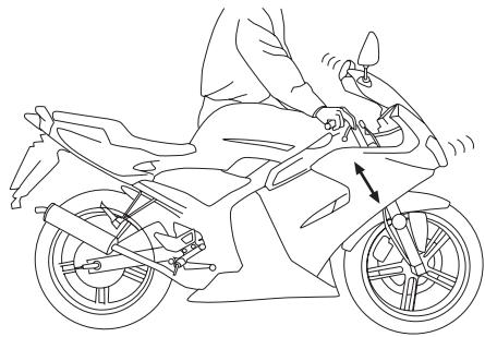 YAMAHA TZR50 - Checking the front fork - 1