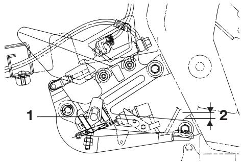 YAMAHA TZR50 - Adjusting the brake pedal position and free play - 1