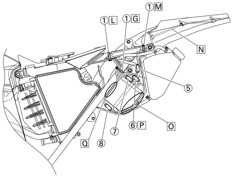 YAMAHA WR250F-2007 - DIAGRAMME DE CHEMINEMENT DES CABLES - 7