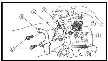 YAMAHA WR250F-2007 - Install:-function display input voltage

O-ring   
Leak jet ①   
Float chamber ②   
Bolt (float chamber) ③   
Cable holder (throttle stop screw cable) ④   
Hose holder (carburetor breather hose) ⑤

12. Monter:timètre → fil brun ①
Fil (-) du multimètre → fil noir ②

Joint torque   
Gicleur de fuite ①   
Cuve ② 
Boulon (cuve) ③   
Etrier de cable (cable de la vis de butée de papillon des gaz) ④   
Support de durit (durit de mise à l'air du carburateur) ⑤ - 1