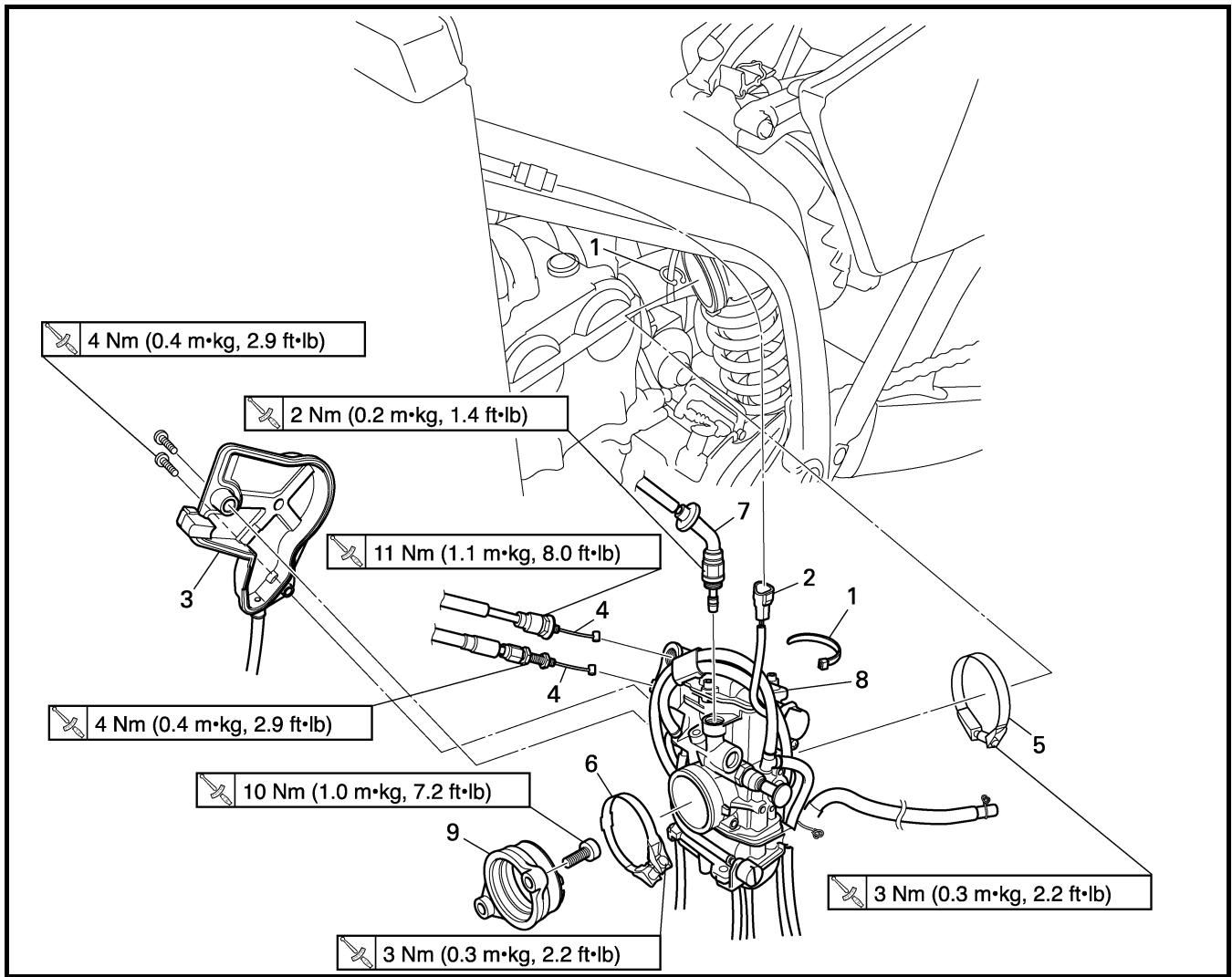 YAMAHA WR250F-2007 - CARBURETOR/h1> - 2