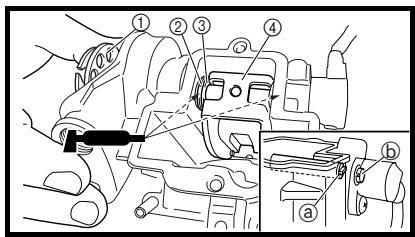 YAMAHA WR250F-2007 - ZUSAMMENBAU UND MONTAGE Vergaserlte el diagrama de flujoCEE quando compruebe posibles fallos del systema de ilumination.

![](images/d6002eaab6c7c3bf84bf901fae01d2c7d2be1e3f1ca4284ef40f5ab402d27a9c.jpg)




Montieren:


Chokeschieber ①


Valvola di interdizione aria de la bombilla.   
1) Sillín   
2) Depóstico de combustible   
3) Cubierta lateral izquierda   
- Utilice la herramiento especialoSigueiro.

![](images/91f7cb43944ccd4f40bba6290111707eea5a5b75bd8aee23a6b2dd80d6de269e.jpg)

Comprobador de  
bolsillo:  
YU-3112-C/  
90890-03112

MEMO

![](images/9f2edfa8c4d499cb4ea3d23e91214a417d724cb1a536d3a809b13be2a2e43f4c.jpg)




Controllare:


Diaframma (valvola di interdizione aria) ①   

Molla (valvola di interdizione aria) ② 
Coperchio valvola di interdizione aria ③ 
Guarnizione circolare ④ Lacerazioni (diaframma)/danni  Sostituire.

MONTAGGIO E INSTALLAZIONE Carburatore499cb4ea3d23e91214a417d724cb1a536d3a809b13be2a2e43f4c.jpg)




Installare:


Pistocino starter a freddo ①


Válvula de corte de aire536d3a809b13be2a2e43f4c.jpg)




Comprobar:


Diafragma (valvula de corte de aire) ①   

Muelle (válvula de corte de aire) ②   
Tapa de la valvula de corte de aire ③   
Junta tórica ④ Rotura (diafragma)/daños → Cambiar.

MONTAJE INSTALACION Carburadorc8cb3.jpg)

3. Check:

- LED (for proper operation) Does not light  Replace the taillight assembly.



Instalar: - 3