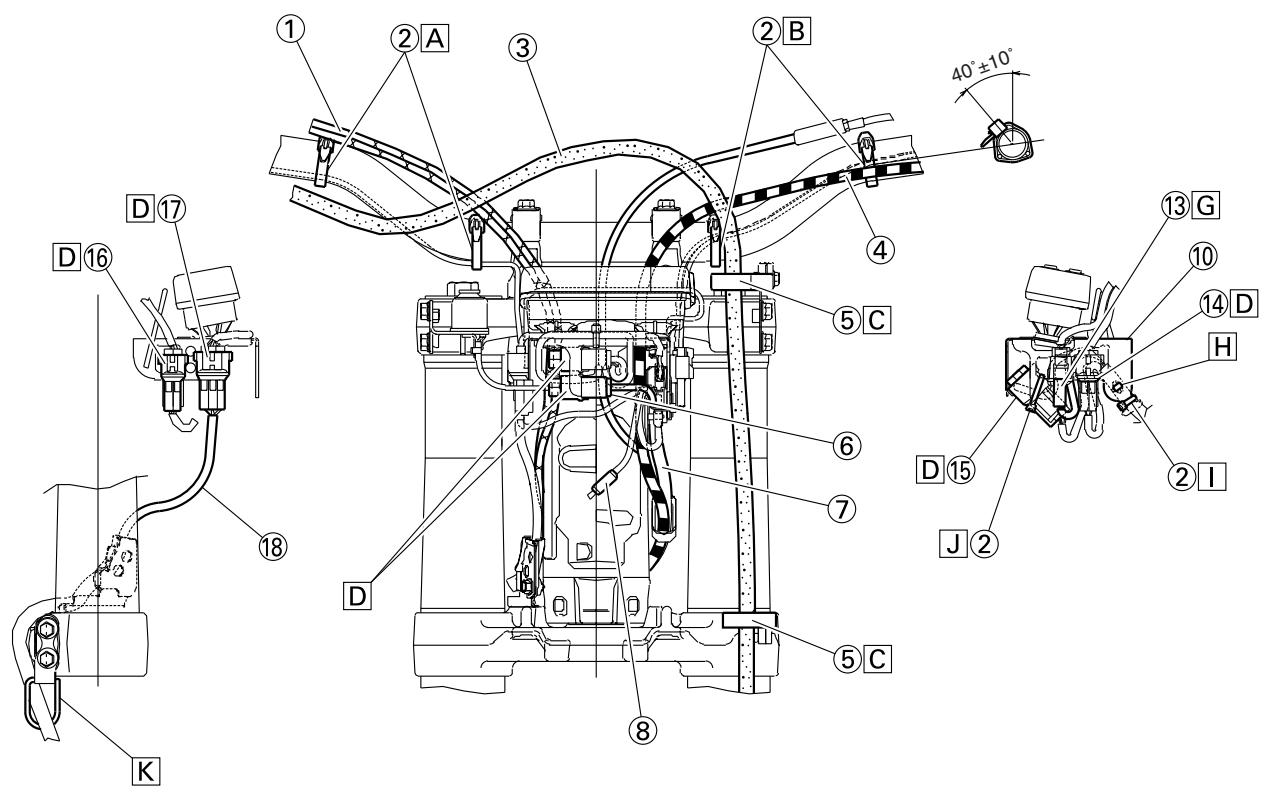 YAMAHA WR250F-2007 - DIAGRAMME DE CHEMINEMENT DES CABLES - 13