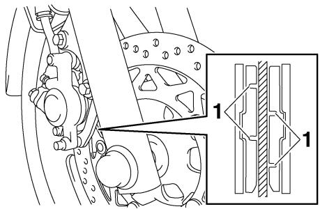 YAMAHA YBR125 - Checking the front brake pads and rear brake shoes - 1