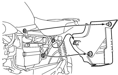 YAMAHA YBR125 - To remove the panel - 2