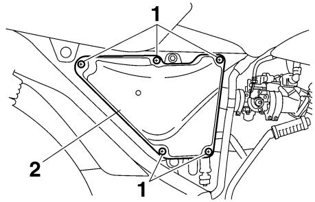 YAMAHA YBR125 - Cleaning the air filter element - 1