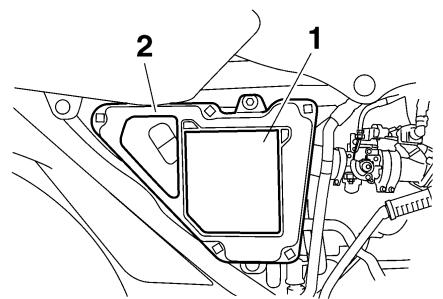 YAMAHA YBR125 - Cleaning the air filter element - 2