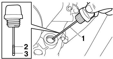 YAMAHA YBR125 - To check the engine oil level - 2