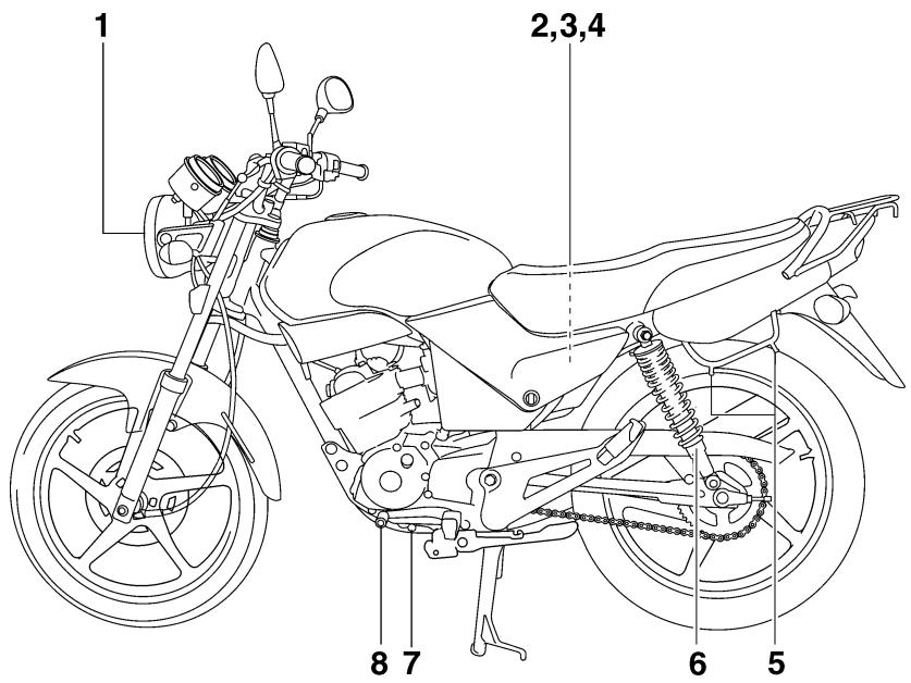 YAMAHA YBR125 - Left view - 1