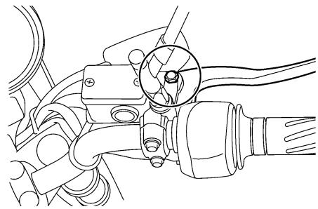 YAMAHA YBR125 - Checking and lubricating the brake and clutch levers - 1