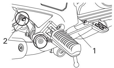 YAMAHA YBR250 - Checking and lubricating the brake and shift pedals - 1