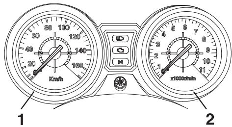 YAMAHA YBR250 - Speedometer - 1