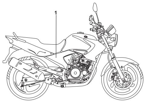 YAMAHA YBR250 - Removing and installing the cowling and panels - 1