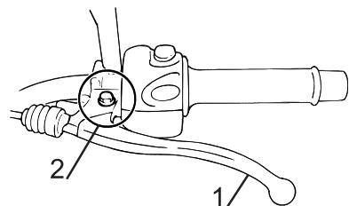 YAMAHA YBR250 - Checking and lubricating the brake and clutch levers - 2