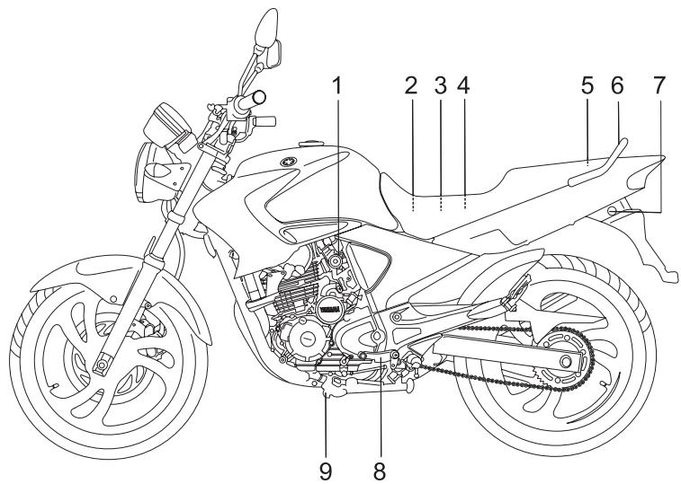 YAMAHA YBR250 - Left view - 1