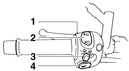 YAMAHA YBR250 - Handlebar switches - 1
