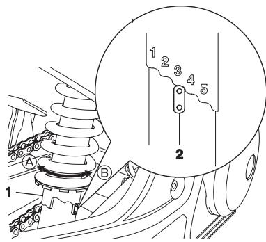 YAMAHA YBR250 - Adjusting the shock absorber assemblies - 1
