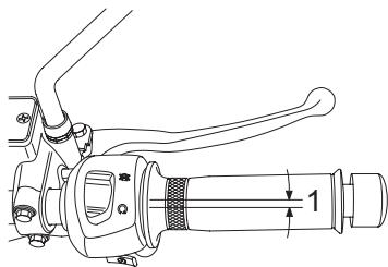 YAMAHA YBR250 - Checking the throttle cable free play - 1